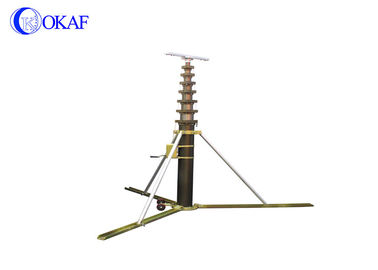 Manueller Schiebemast-Pole-Licht-tragbarer Antennenmast mit Stativ/Rädern