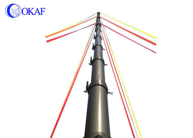 18m Höhen-stabile Schiebemast-Pole-Handhandkurbel-manuelles Anheben mit Abspannung