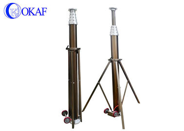 Fuß-Pumpen-pneumatischer teleskopische Antennen-Mast tragbares DC12V 15A mit Stativ/Rad
