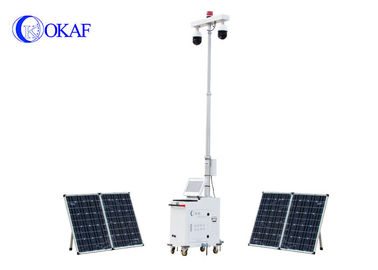 Solar-CCTV-Anhänger-Baustelle-bewegliches Videoüberwachungs-Anhänger-Metallmaterial
