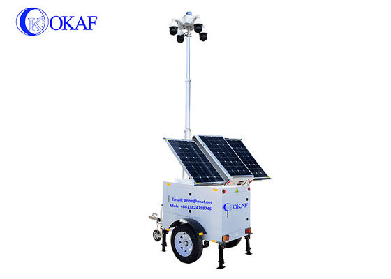 Höhen-mobile Wachüberwachungs-Anhänger Solar-IP65 PTZ-Kamera-9m