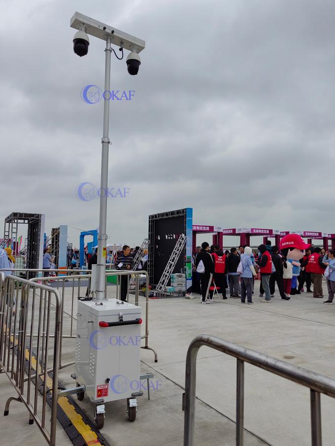 4G-KI-Kamera Solarbetrieb Mobile Sicherheitsschrank für die Überwachung der Baustelle 2