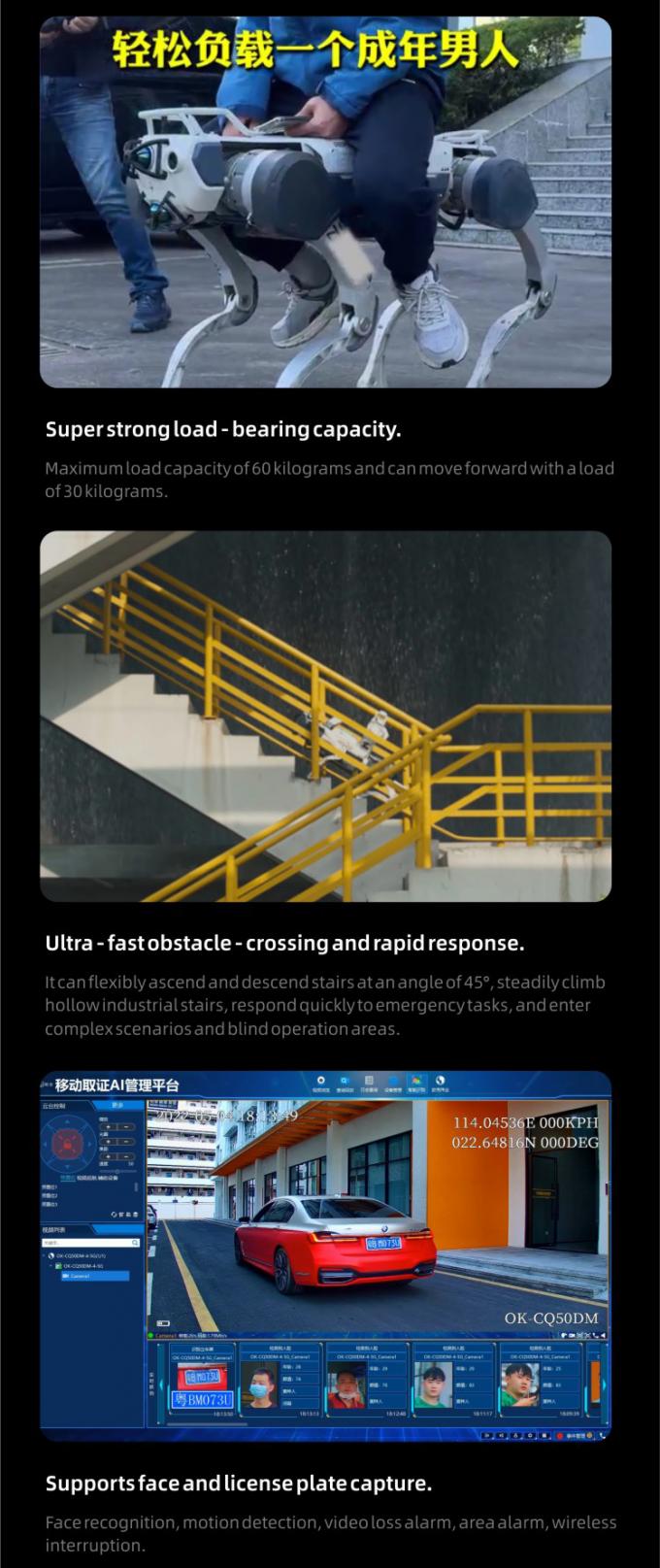 OKAF KI Überwachung Autonomer Sicherheits-Patrouillenroboter Industriewache Roboter Hund Smart Security Vierfach-Roboter 3