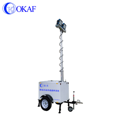 Mobiler Überwachungskamera-Anhänger-Schiebemast mit Generator 2000W