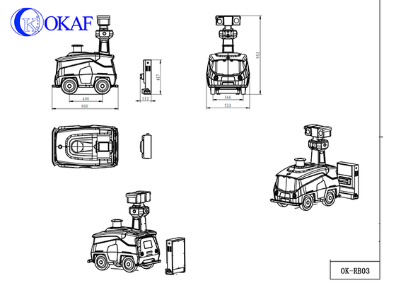 Sicherheitspatrouille Automatisches Aufladen Intelligenter Roboter für große Fläche Fabrik Schulleiter