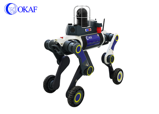 Sicherheitsroboterhund auf Rädern Autonomos Patrol Vierbeinerroboter